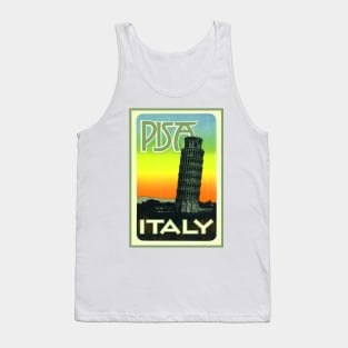 Pisa Italy Leaning Tower Vintage Tank Top